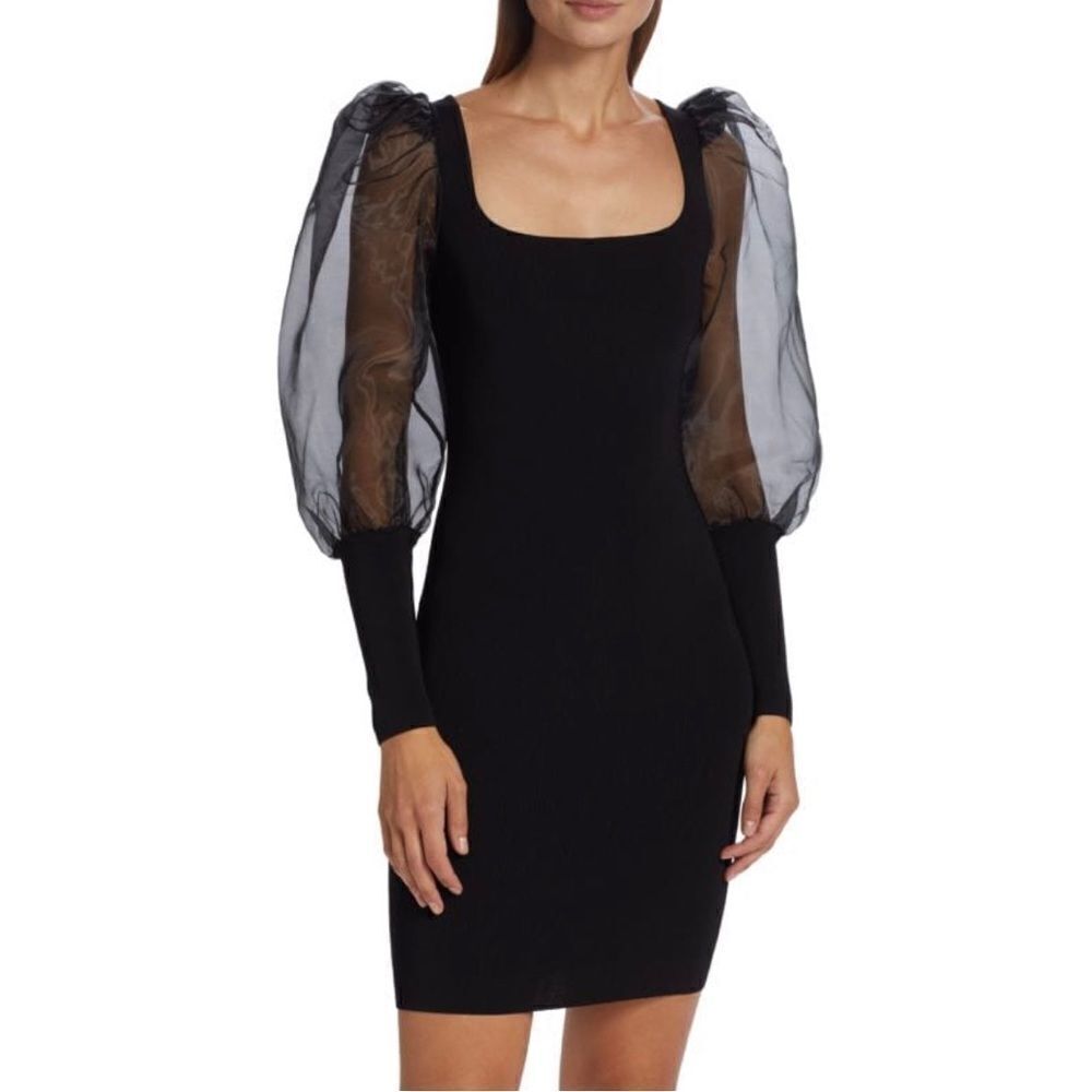 Alice + Olivia Puff Sleeve Knit Minidress size S